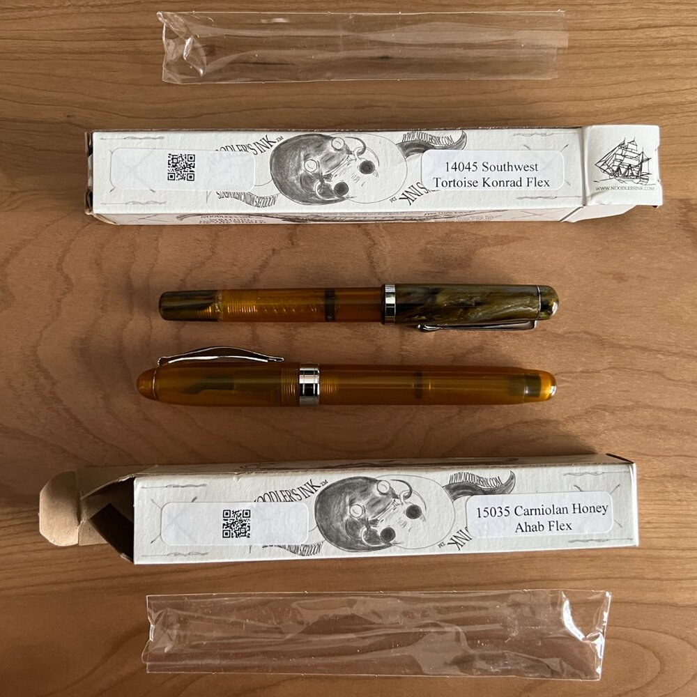 2 Noodler's Flex nib Fountain Pens ~ Ahab & Konrad